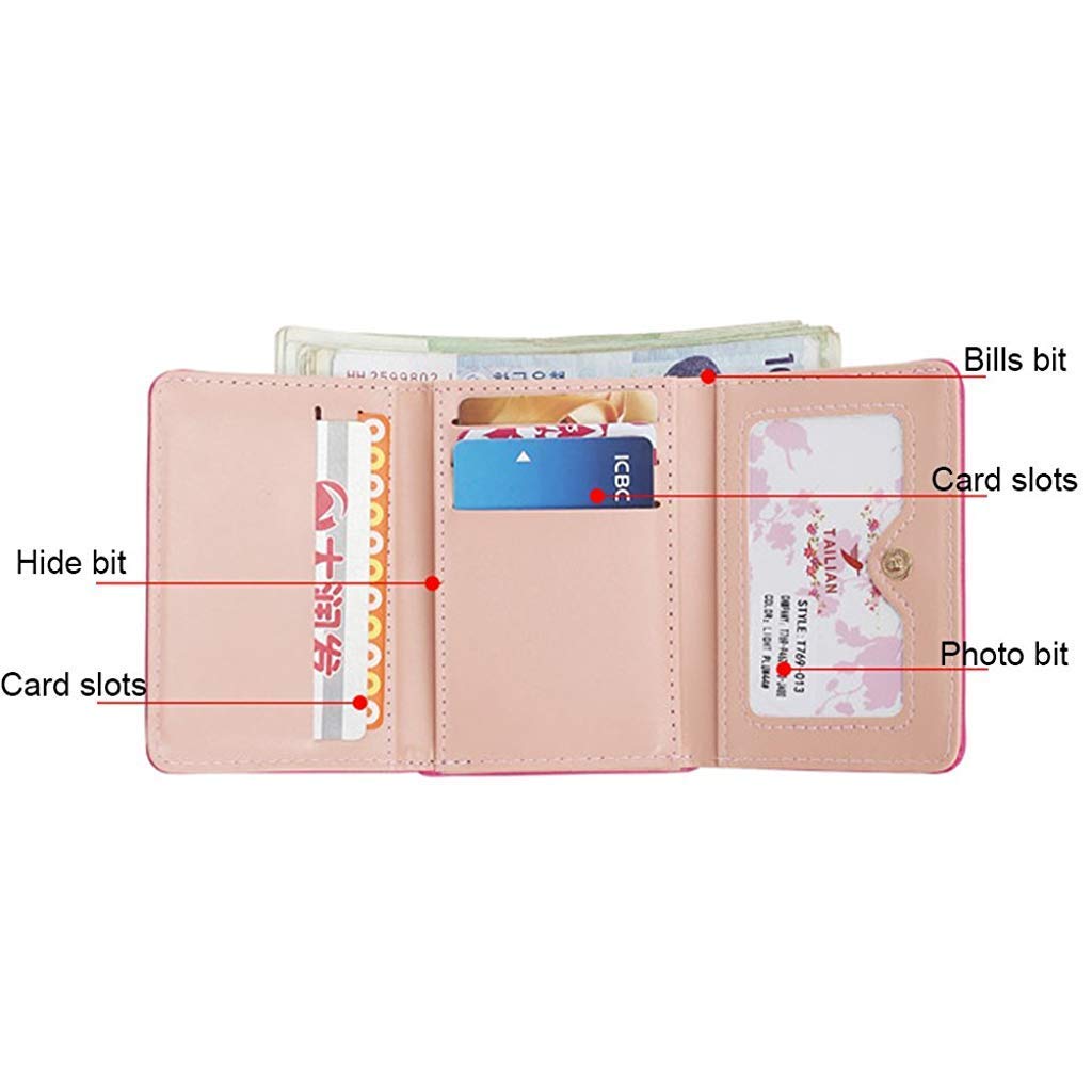 SANNIDHI  Women's Wallet Purses - KQueenStar Leather Wallet Women Credit Card Holder Ladies Purse Clutch Holder Case with Heart-Shaped Metal Buckle Gift (Blue) SANNIDHI  Women's Wallet Purses - KQueenStar Leather Wallet Women Credit Card Holder Ladies Purse Clutch Holder Case with Heart-Shaped Metal Buckle Gift (Blue)